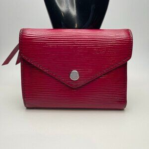 Louis Vuitton Red Epi Leather Victorine Compact Wallet - Preowned